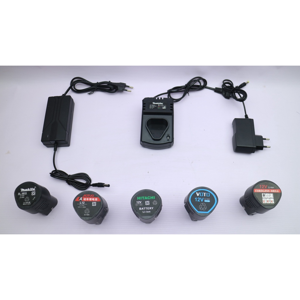 Combo Pin 12v,Sạc 12v Pin trâu dùng cho máy khoan pin 12v những loại cùng chân