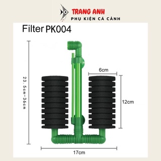 Lọc vi sinh đôi Bio PK003, PK004 dùng cho hồ cá cảnh, tép cảnh
