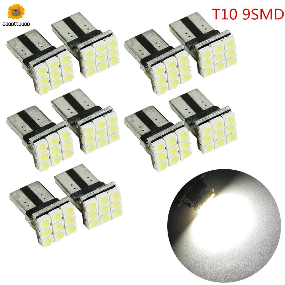 10 Bóng Đèn Led T10 9smd 2835 192 194 168 W5w Cho Xe Hơi