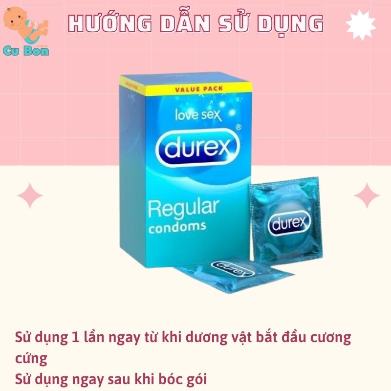 Bao cao su DUREX LOVE SEX REGULAR hộp 30 cái nội địa úc tạo cảm giác chân thực siêu mỏng mang đến trải nghiệm tuyệt vời