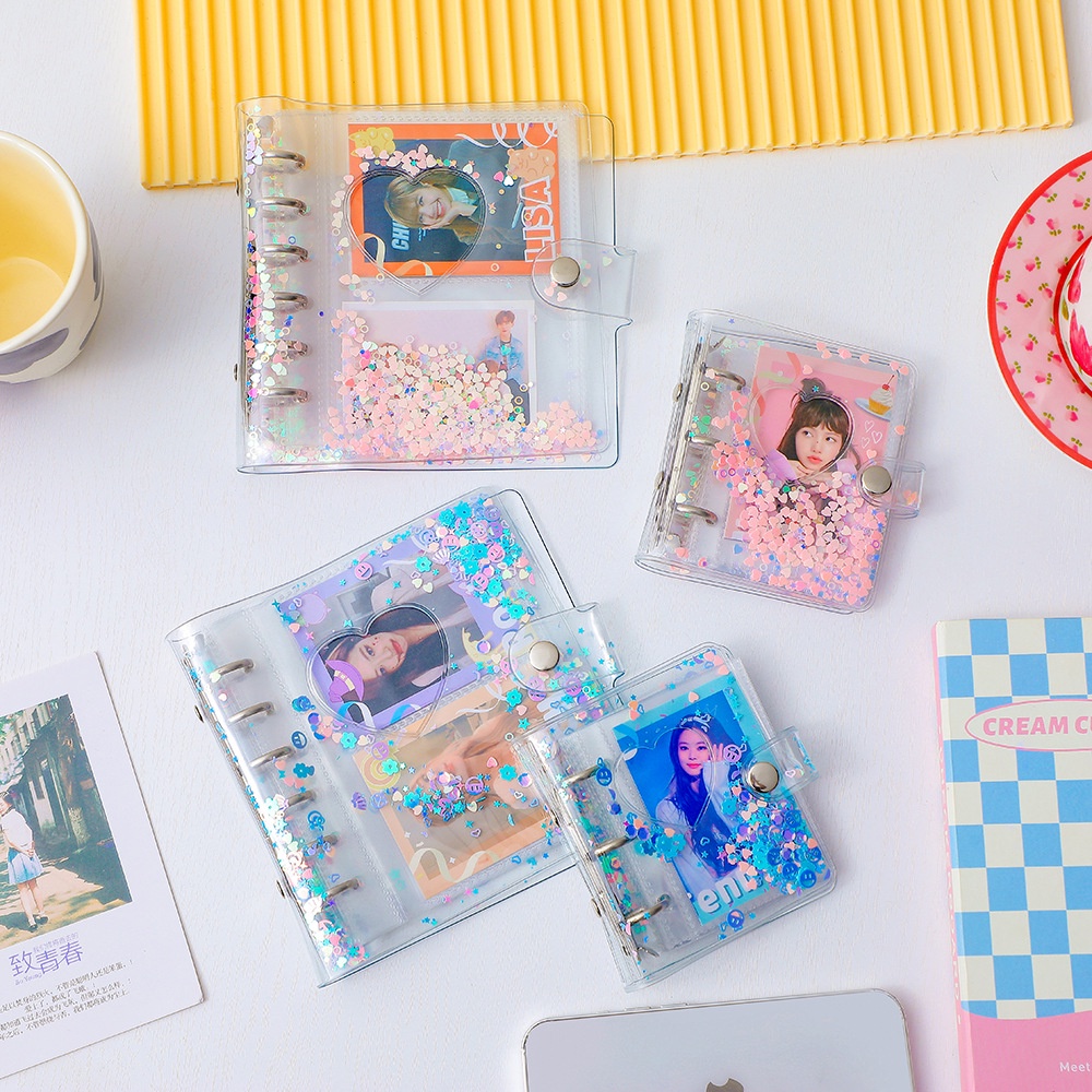 Binder Sổ Còng Size A7 và Mini Cát Chảy Đựng Ảnh Hình Photocard Idol