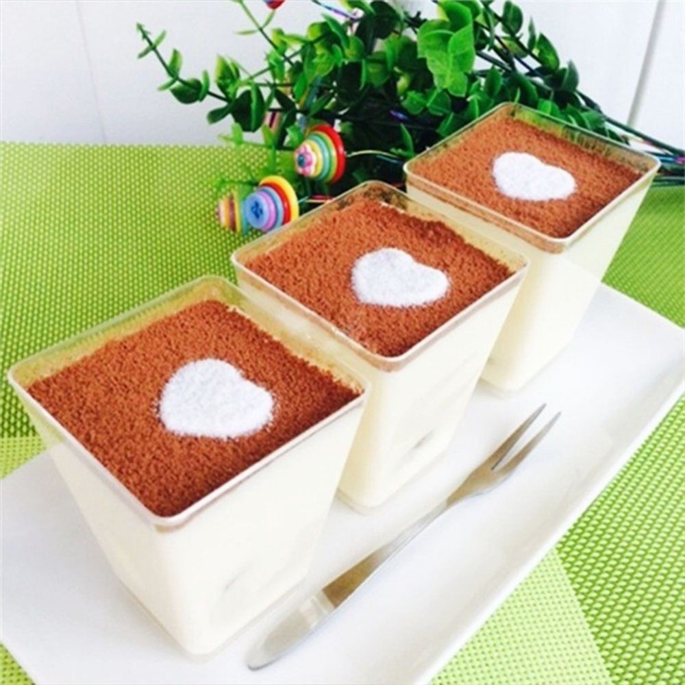 Set 10 / 30 / 50 Cốc Nhựa Trong Suốt Dùng Một Lần Làm Bánh Tráng Miệng Diy 60ml