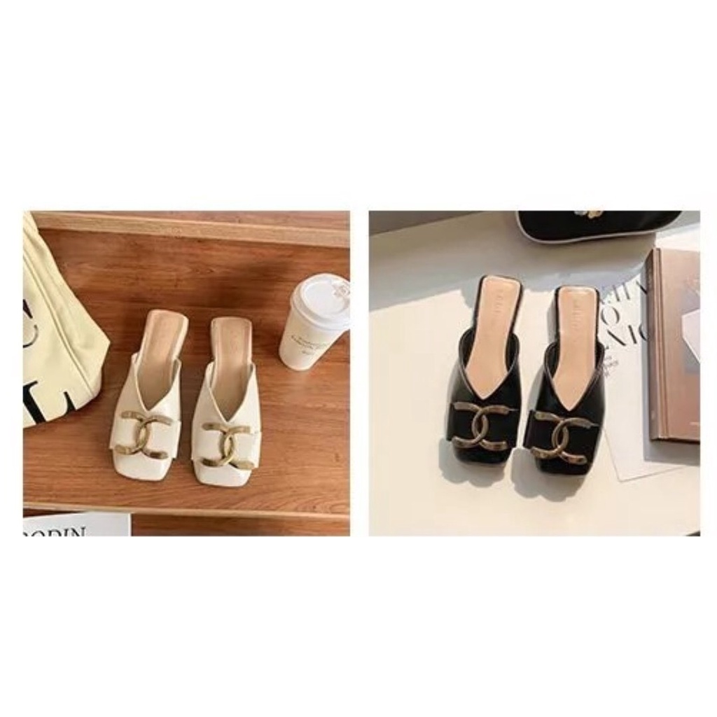 Video + Ảnh thật Dép sục nữ khóa x da mềm êm chân siêu xinh