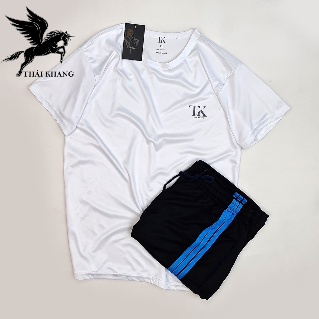 Bộ thể thao nam vải mềm siêu mát loại bộ quần áo thể thao hè thun lạnh mặc mát BTT 01 | BigBuy360 - bigbuy360.vn