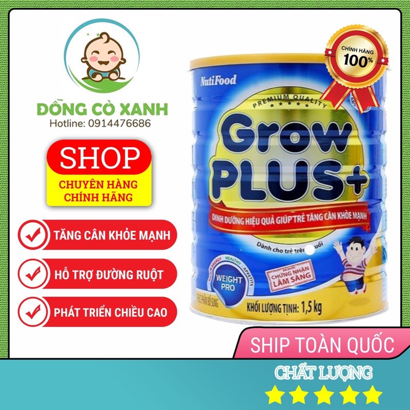 Sữa NutiFood Grow Plus + Xanh 1.5kg