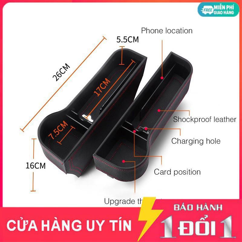 Hộp đựng đồ ô tô để khe ghế, phụ kiện ô tô tiện dụng chuyên để đồ dùng cá nhân . .
