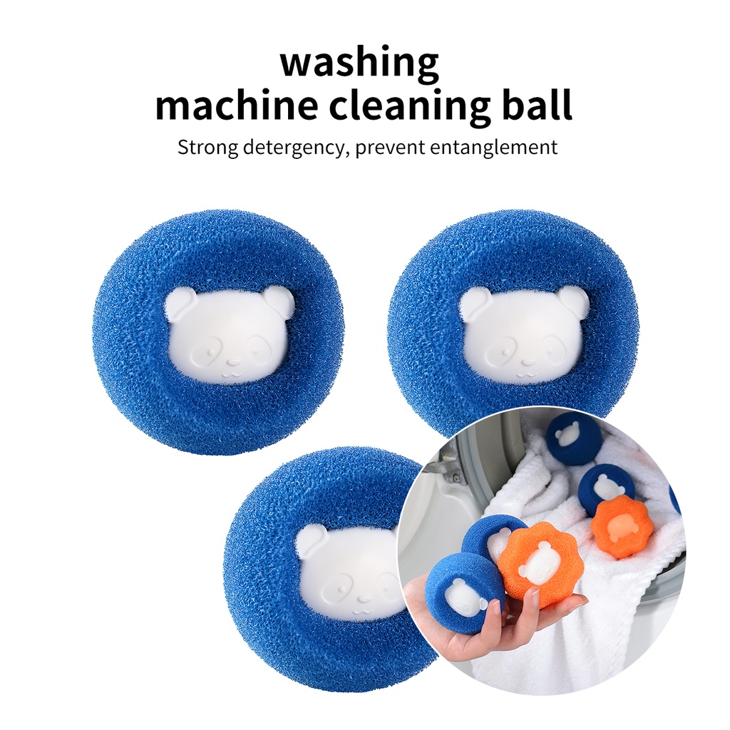 Bộ 3 quả bóng giặt quần áo JUJIAJIA chống làm hỏng trang phục chất lượng cao tiện lợi