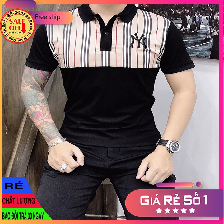 Áo Thun Nam Tay Ngắn Có Cổ Cao Cấp Thích Hợp Moi Lứa Tuổi Cam Kết Về Chất Lượng 🌟GIÁ RẺ NHẤT🌟