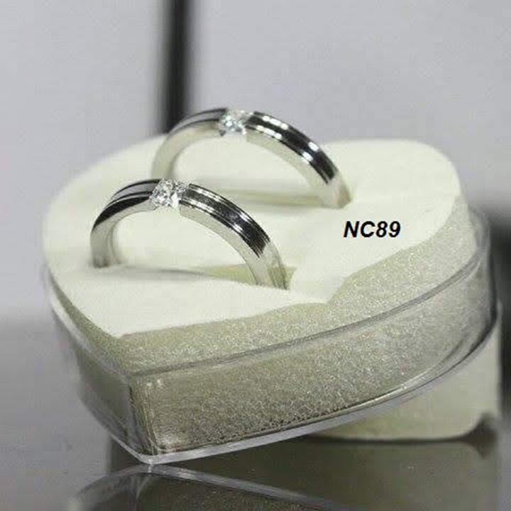 Nhẫn đôi tình nhân inox NC89 giá 1 chiếc không đen không rỉ không phai màu vĩnh viễn.