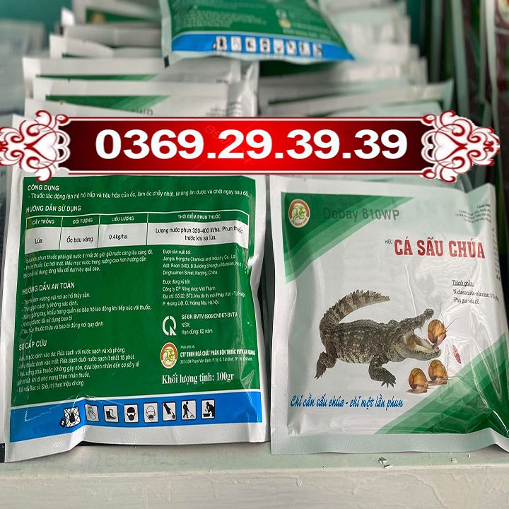DOBAY 810WP Cá Sấu Chúa phòng trừ ốc bưu vàng, ốc sên hại cây trồng