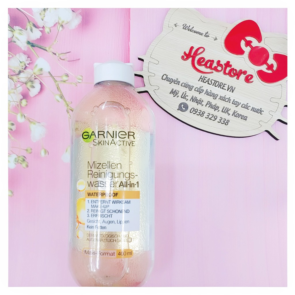 Nước Tẩy Trang Garnier Skinactive Waterproof dành cho da dầu và da nhạy cảm - 400ml