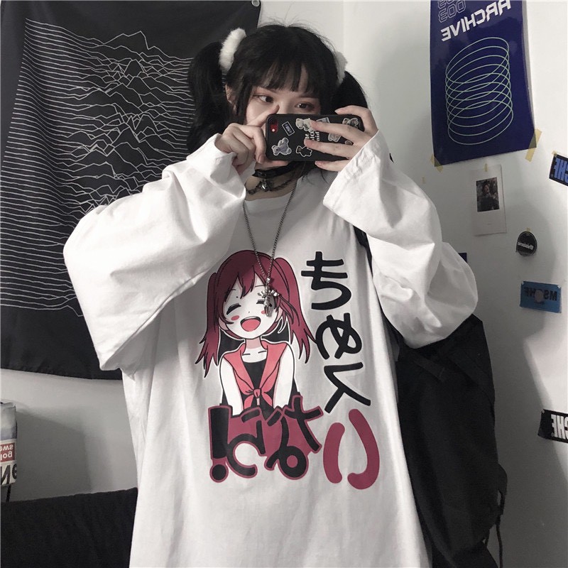 Áo thun tay dài form rộng NEKO.SG, Áo thun Streetwear Ulzzang SWT49