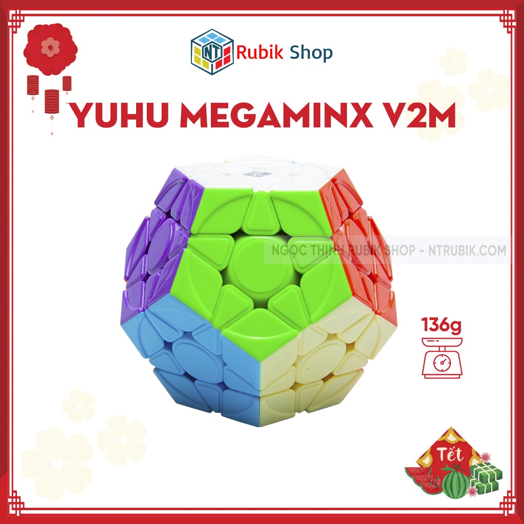 Rubik biến thể 12 mặt YongJun Yuhu Megaminx V2 Magetic Stickerless (Hãng Mod M)