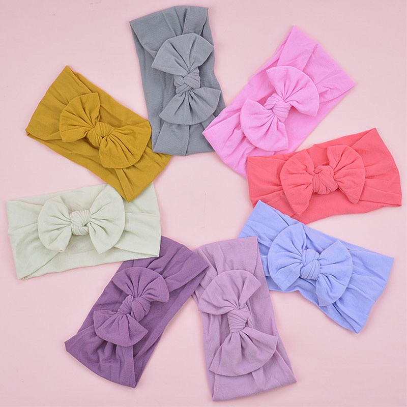 TUBAN, BĂNG ĐÔ BẢN RỘNG COTTON HÌNH NƠ DÀNH CHO BÉ GÁI PHONG CÁCH CHÂU ÂU