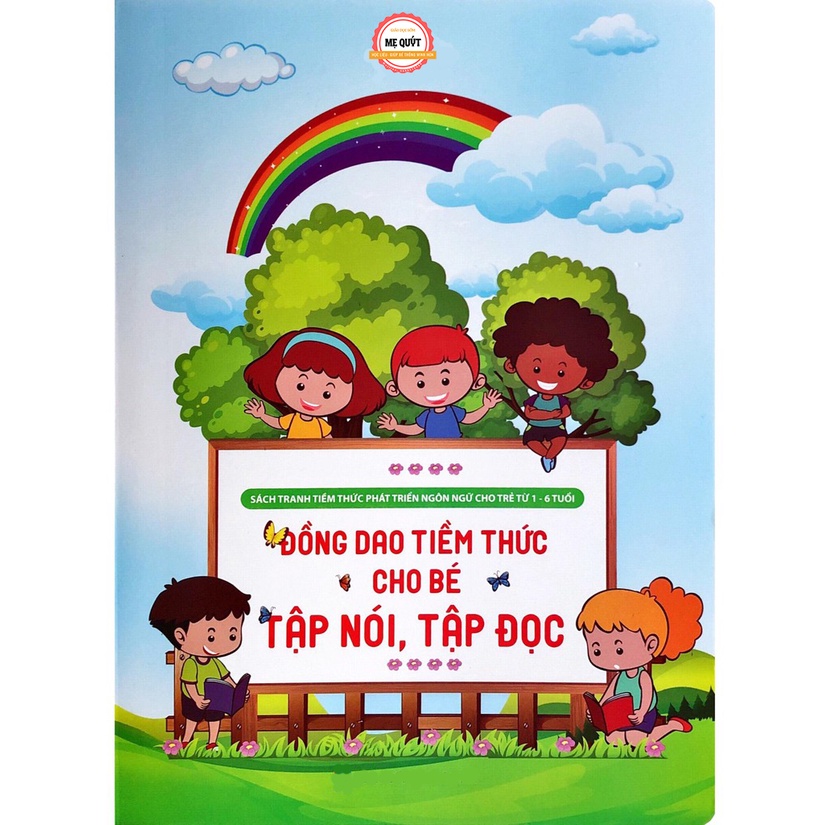 Học Liệu Thơ Tiềm Thức Cho Bé Nhanh Biết Nói - Ép Nhựa Plastic Bền, Không Thấm Nước- Không Xé Rách Được