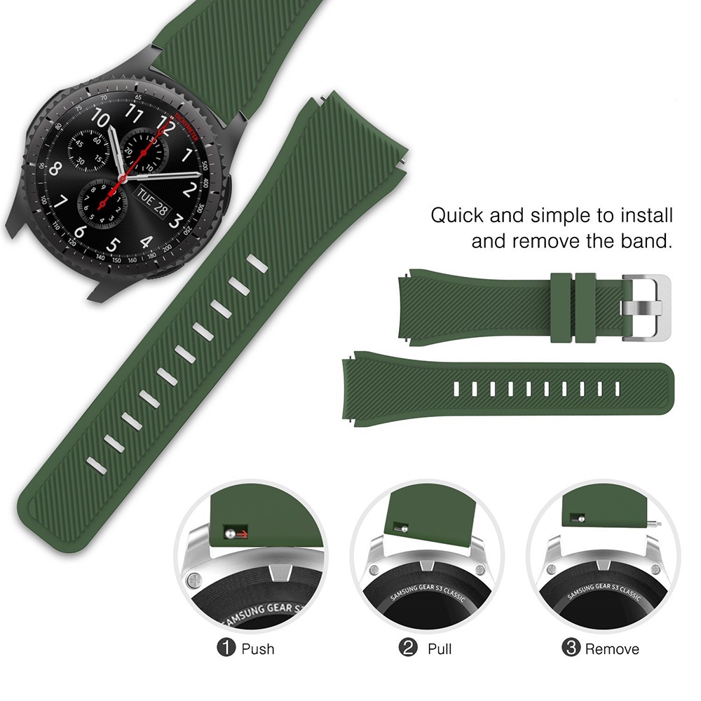 Dây đeo silicon thay thế cho đồng hồ thông minh Samsung Gear S3
