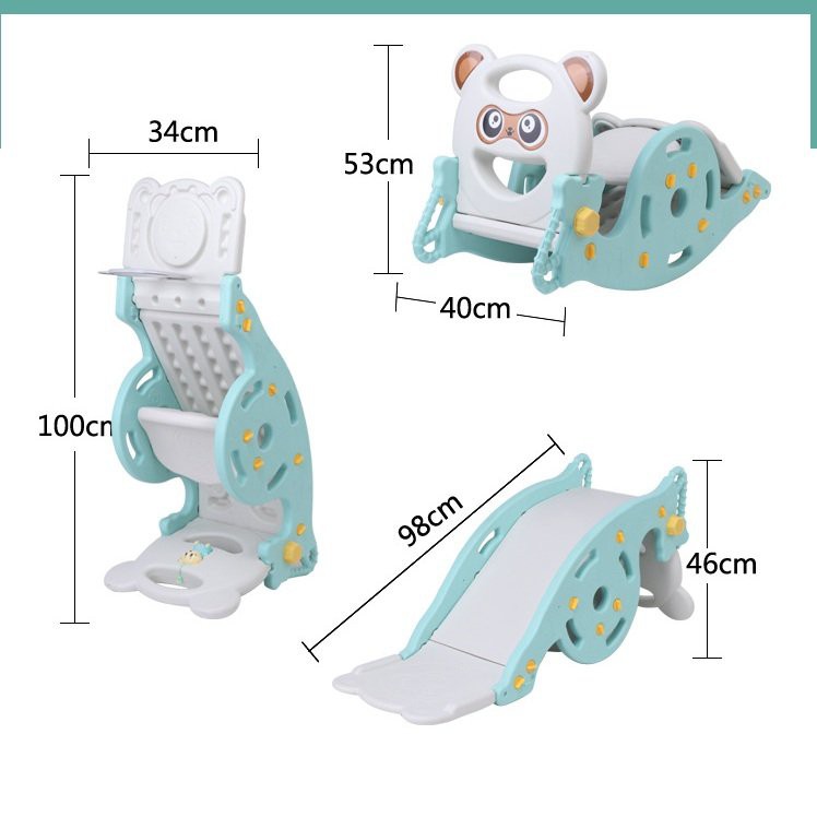 CẦU TRƯỢT BẬP BÊNH 3 IN 1 CHO BÉ(TẶNG KÈM 10 BÓNG)