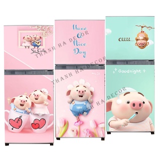 Decal dán Tủ Lạnh Pig 2022 chất liệu cao cấp