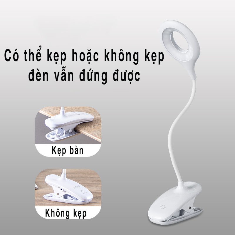 Đèn Học Để Bàn, Đèn Kẹp Bàn Học Chống Cận Sạc Tích Điện Sun.z