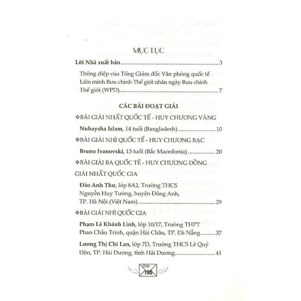 Sách - Những Cánh Thư Truyền Cảm Hứng Đẩy Lùi Đại Dịch Covid-19 - Các Bài Đoạt Giải Cuộc Thi Viết Thư Quốc Tế UPU...
