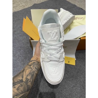 GIÀY LV TRAINERS SNEAKER ALL WHITE LAI AU [ BẢN CAO CẤP ]