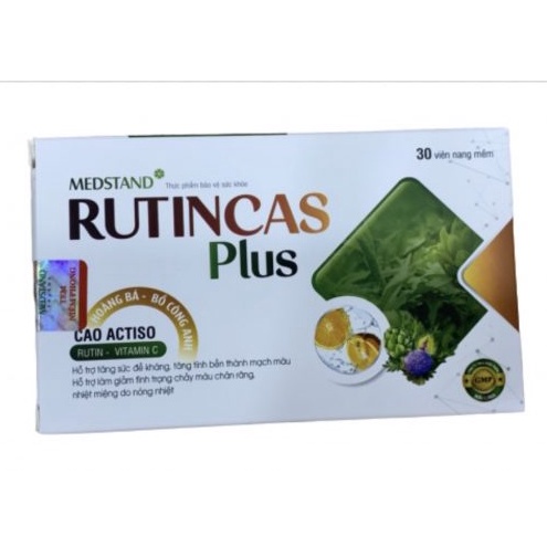 RUTINCAS PLUS – Hỗ trợ tăng sức đề kháng, bền thành mạch, giảm tình trạng chảy máu chân răng (30 viên)