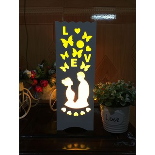 Đèn ngủ handmade, quà tặng cho cặp đôi yêu nhau, quà cưới ý nghĩa, đèn bàn, đèn trang trí phòng cưới, phòng ngủ