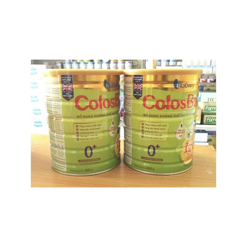 Combo 2 lon Colosbaby gold lon 800g số 0 cho bé khỏe đề kháng tốt