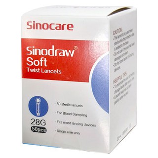 Kim chích lấy máu 4 cạnh đầu tròn dùng cho đo thử  tiểu đường  máy Sinocare (hộp 50 kim)