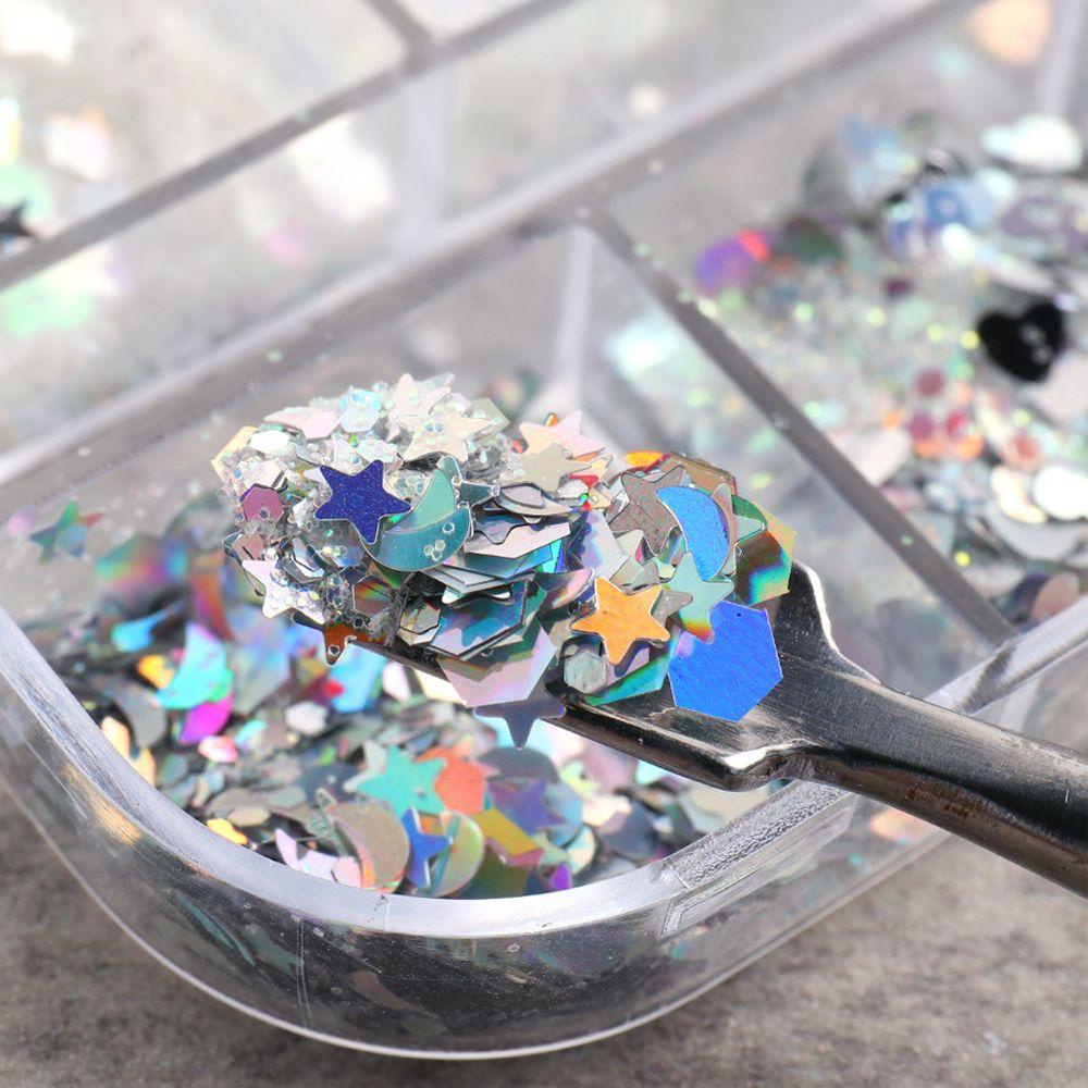 Hộp Sequin Lục Giác Hình Lục Giác Lấp Lánh Dùng Trang Trí Móng Nghệ Thuật