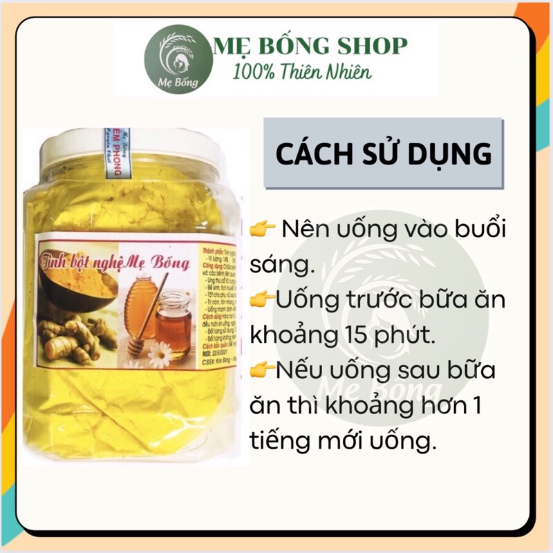 Tinh bột nghệ đỏ ( bao test) tinh nghệ giảm đau dạ dày, đẹp da, giảm thâm 500g_Mẹ Bống Shop