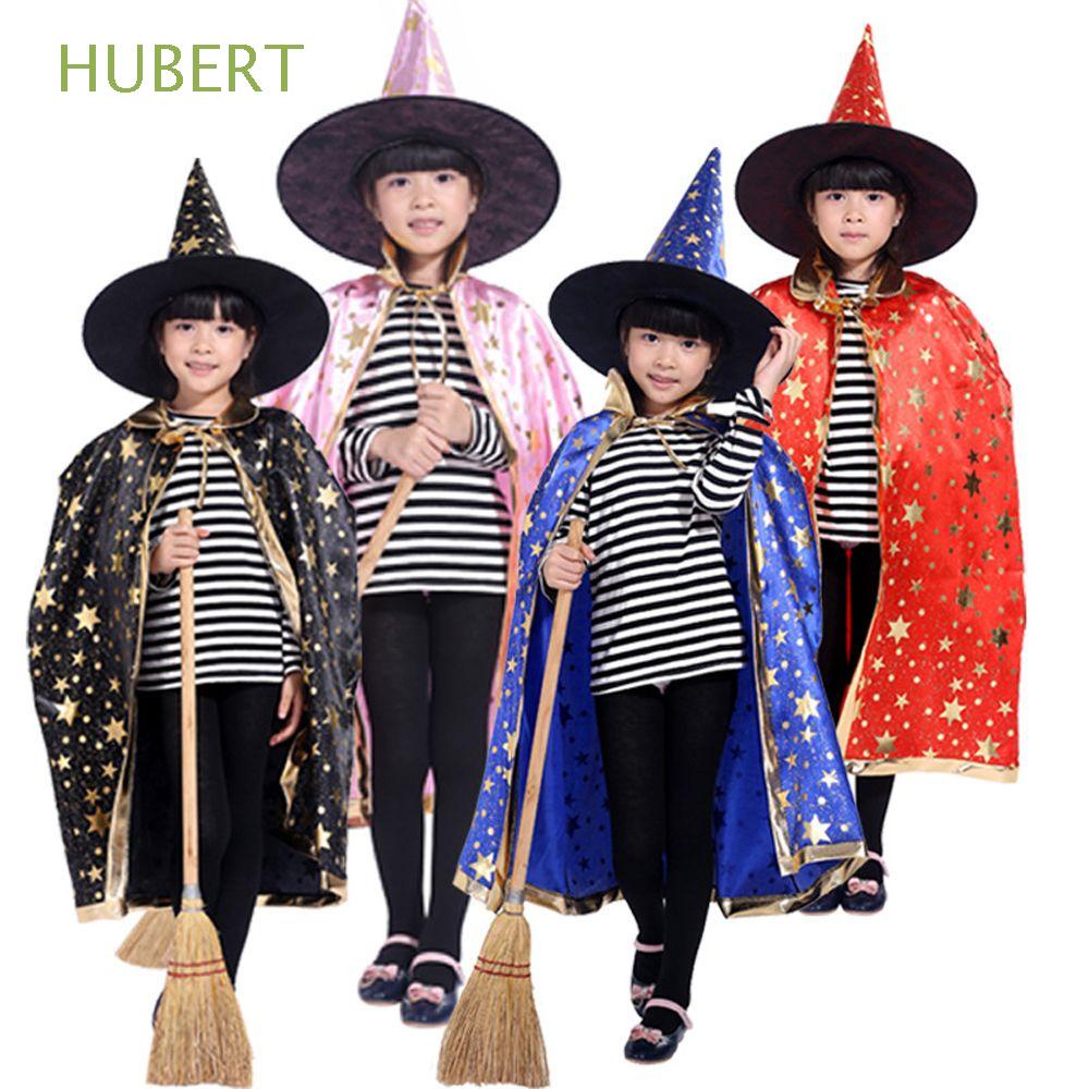 Bộ đồ hóa trang Halloween gồm áo choàng và nón phù thủy phong cách Gothic nhiều màu cho bé trai và bé gái