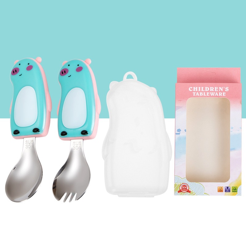 Bộ thìa nĩa tập ăn cho bé Yeahcook