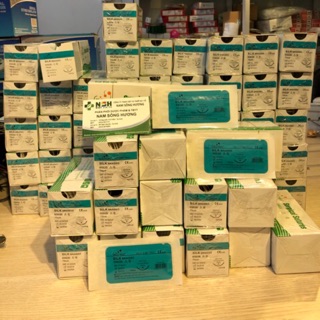 CHỈ PHẪU THUẬT SILK LỤA, CHỈ khâu y tế THẨM MỸ không tiêu đủ các size GREETMED