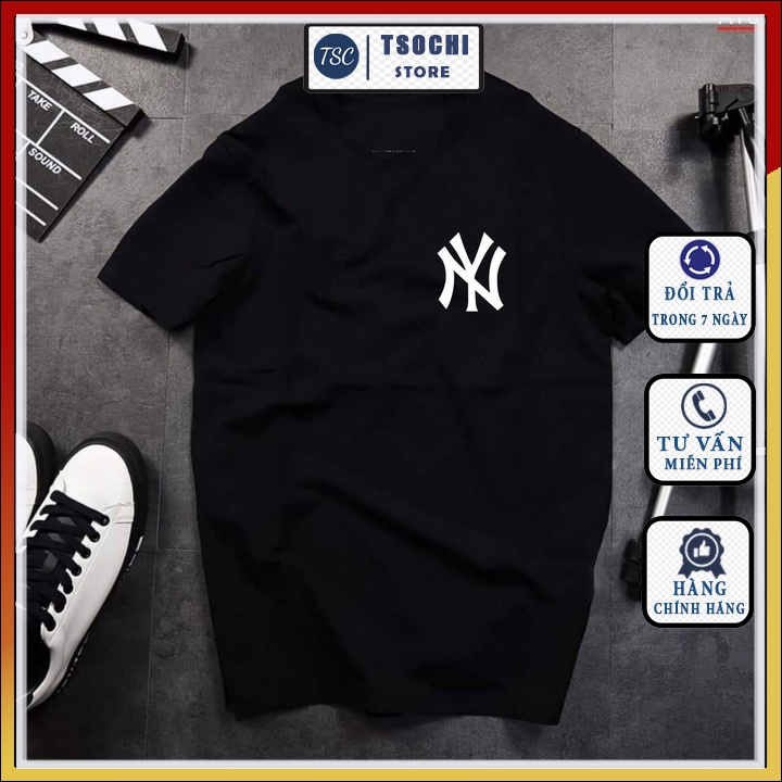 Áo thun nam ny tay ngắn, áo phông ny chất cotton co dãn 4 chiều mát mịn CZ21