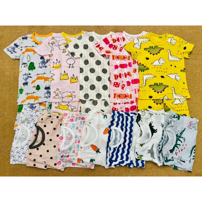Bộ cộc/đùi The Minou xuất Hàn bé trai chất cotton sợi tre