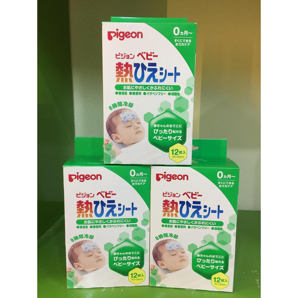Miếng dán hạ sốt pigeon 12 miếng 0m+