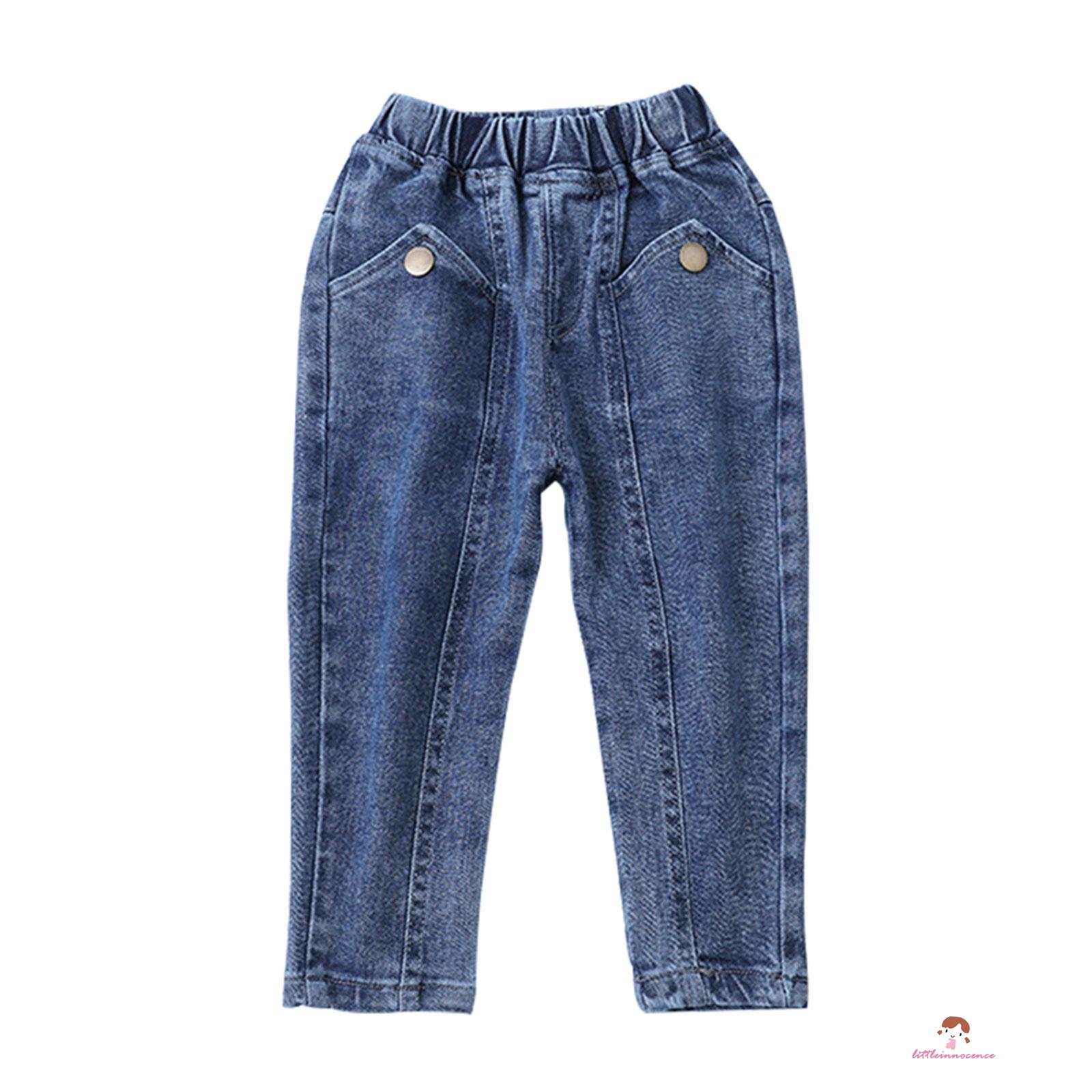 Quần Jeans Lưng Thun Co Giãn Cho Bé Gái Xzq7-0 - 5 Tuổi