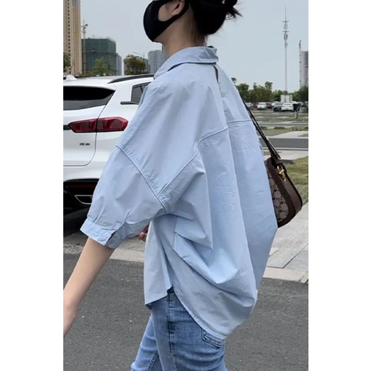 Áo Kiểu Tay Ngắn Dáng Rộng Xếp Ly Thời Trang Mùa Hè Trẻ Trung Cho Nữ