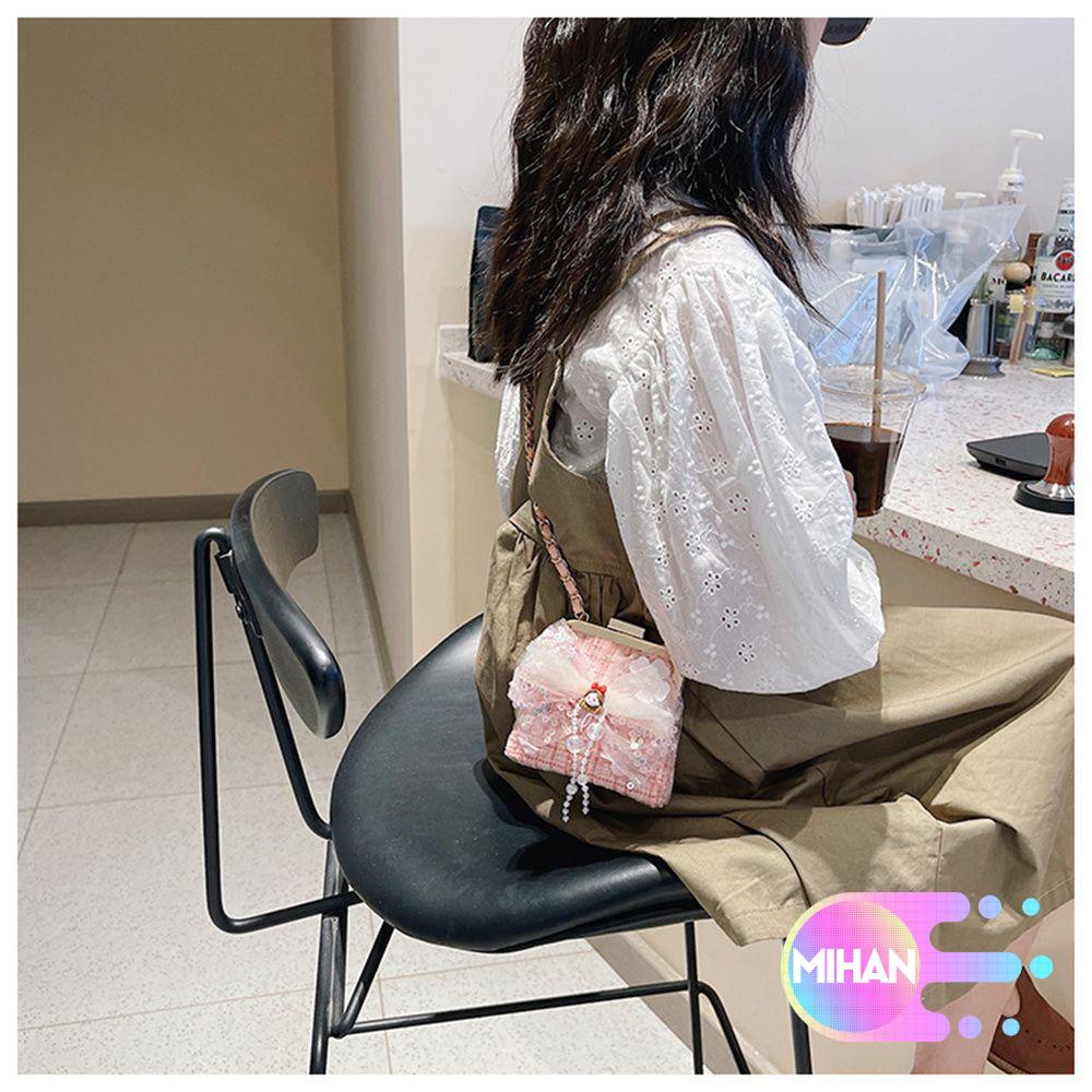 MIHAN1 Hot Crossbody Bag PU Leather Chain Bag Bow Shoulder Bag New Princess Boys Girls Shoulder Bag Coin Purse/Multicolor