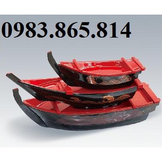 Thuyền shushi cho nhà hàng Nhật màu đỏ đen