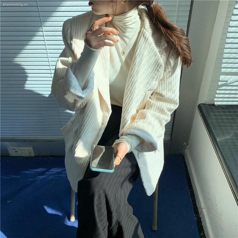 Áo Khoác Vest Vải Nhung Dáng Rộng Phong Cách Retro Hàn Quốc Mới 2021 | BigBuy360 - bigbuy360.vn