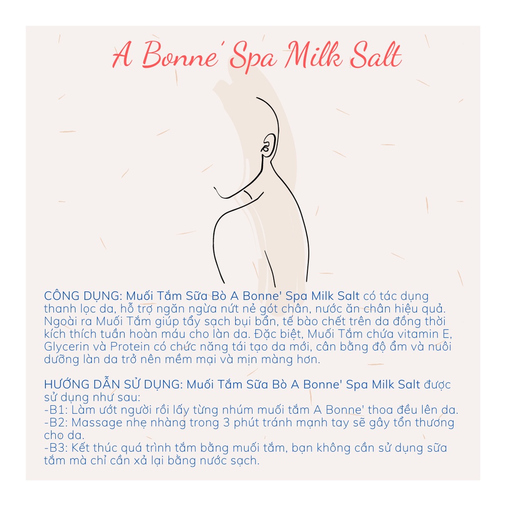 Muối tắm sữa bò tẩy tế bào chết body A Bonne’ Spa Milk Salt 350 gam Thái Lan [Sạch 100%-Hàng Auth] | BigBuy360 - bigbuy360.vn