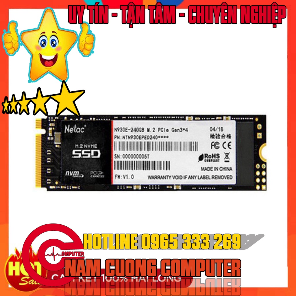 Ổ cứng SSD Netac 256GB N930E NVMe PCIe
