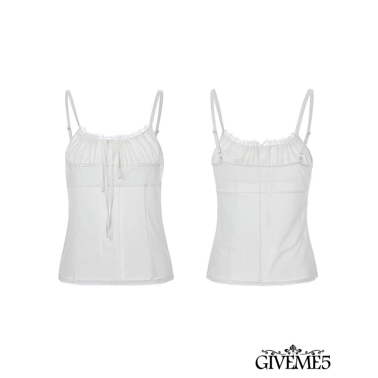 Áo Croptop Hai Dây Màu Sắc Trơn Phối Lưới Gợi Cảm Cho Nữ