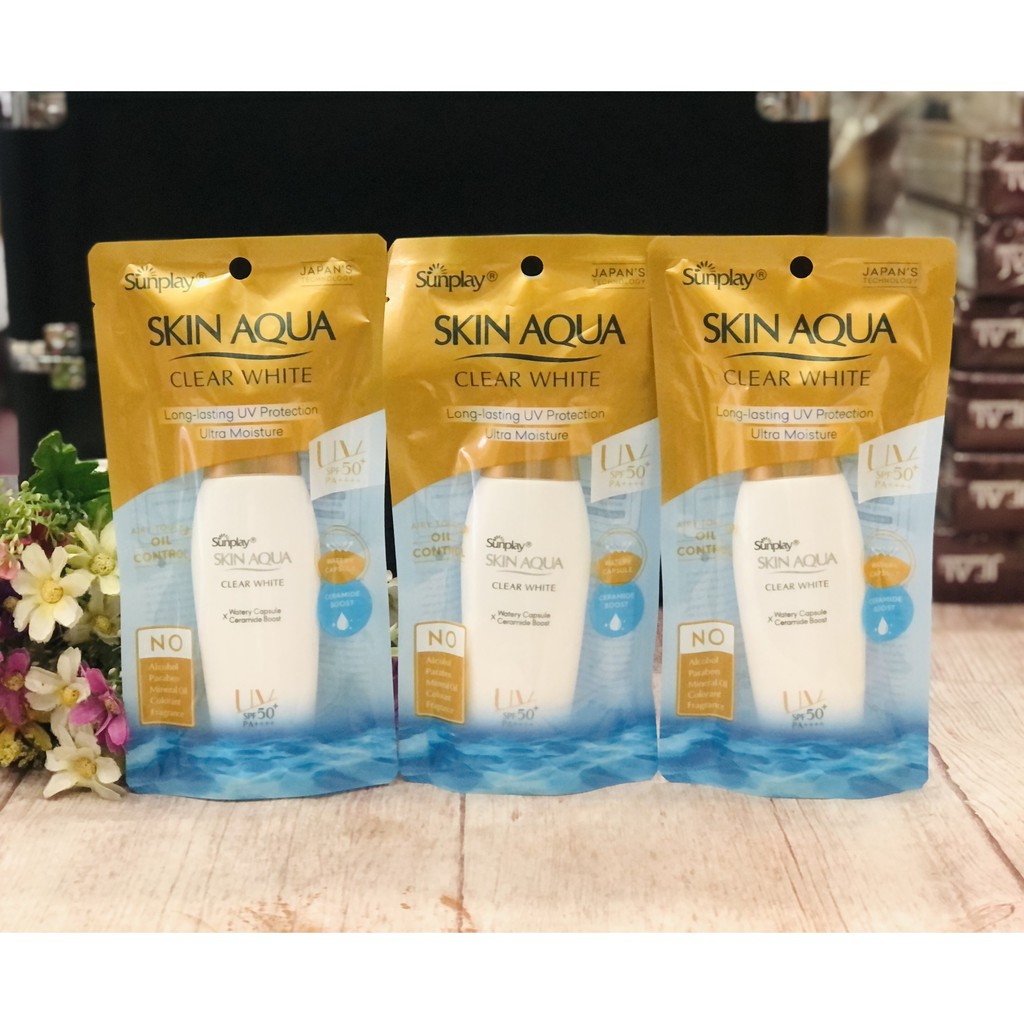 Sữa Chống Nắng Dưỡng Da Mặt Sunplay Skin Aqua Clear White SPF50+ PA++++ 55g