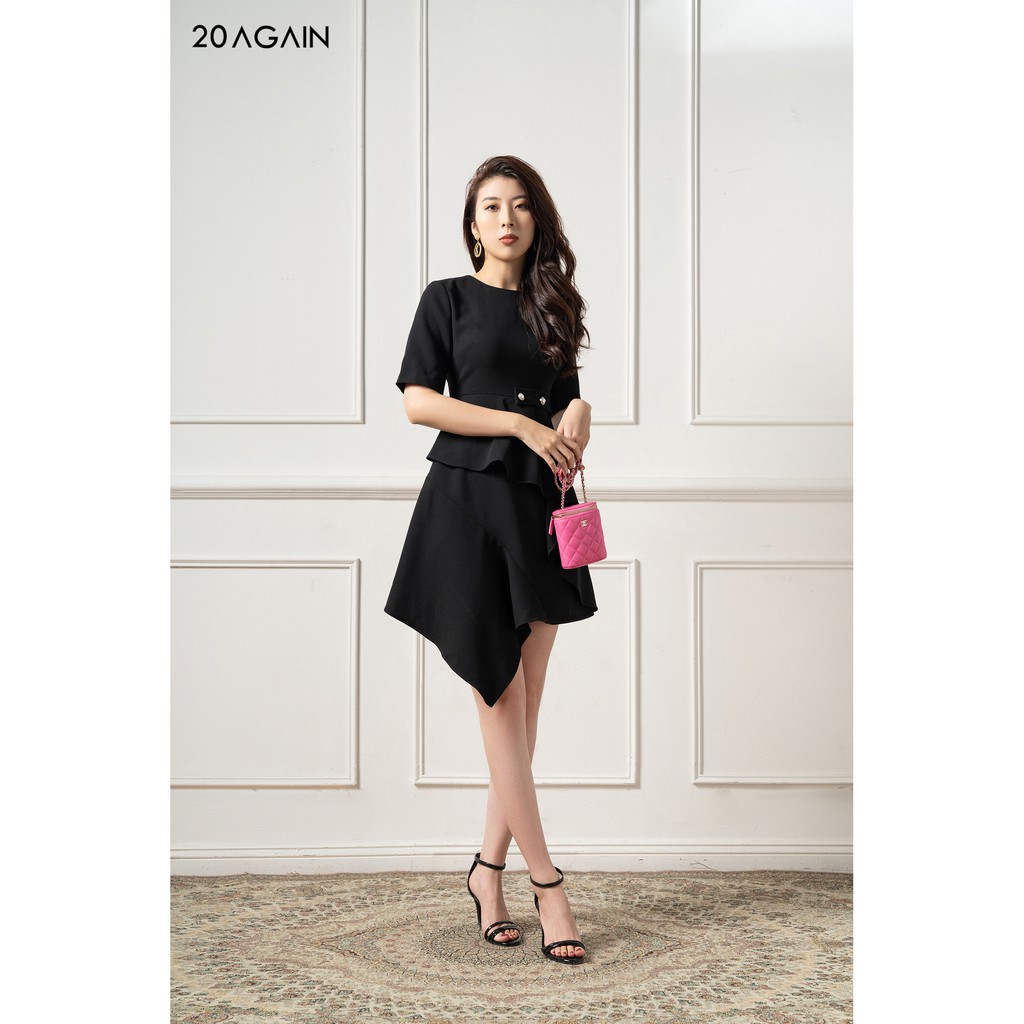 Đầm dài Cổ Tròn Vạt Lệch 20Again DDA0794 | BigBuy360 - bigbuy360.vn