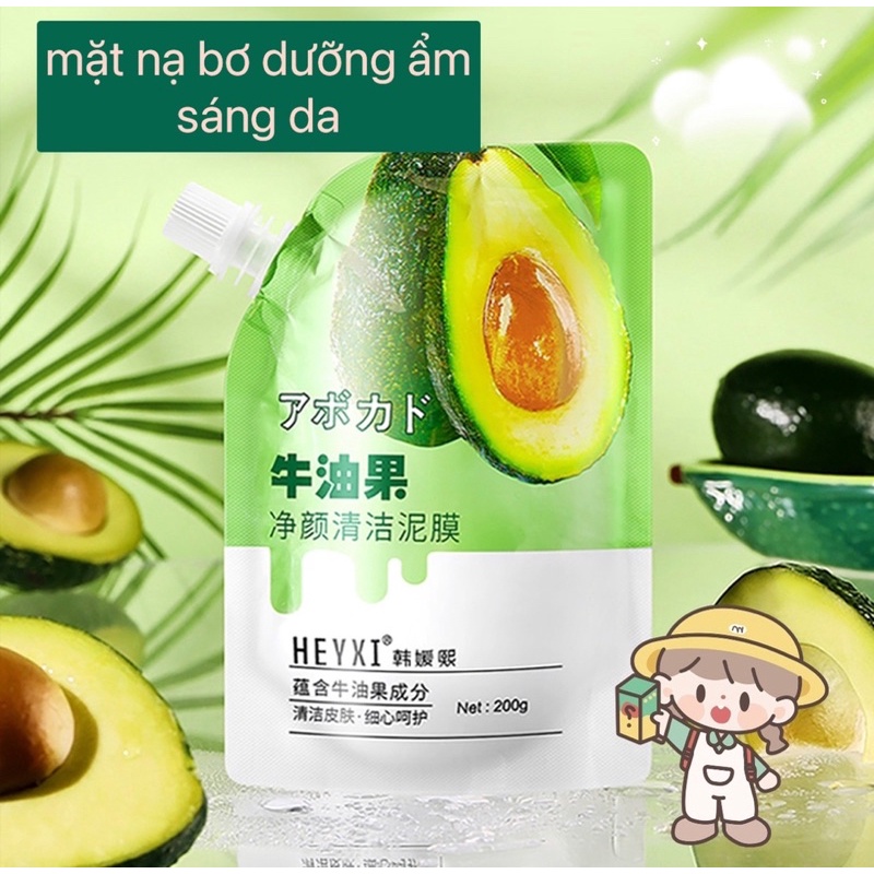 Mặt nạ bơ cấp ẩm, nuôi dưỡng, sáng da