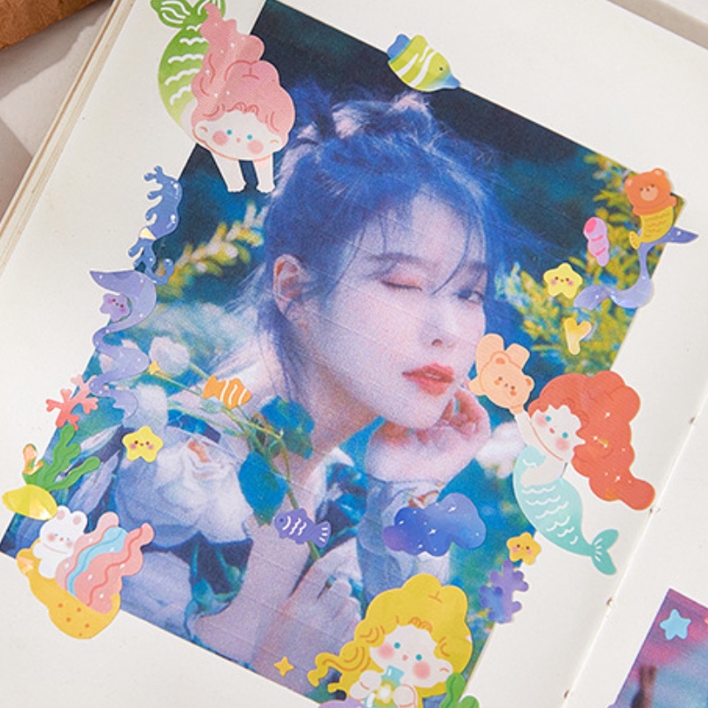 Peach[Hàng Có Sẵn] Nhãn Dán Trang Trí Sổ Tay/Điện Thoại/Album Hình Nhân Vật Nhỏ Dễ Thương Kiểu Hàn Quốc DIY 8 Kiểu