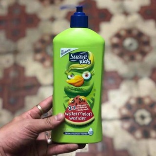 Sữa tắm suave kids mẹ ỉn 3 in 1 chai 532ml/1.18l